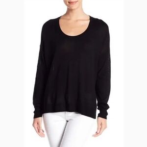 Madewell Women's Classic lightweight Black Crew Neck Sweater. Size Medium